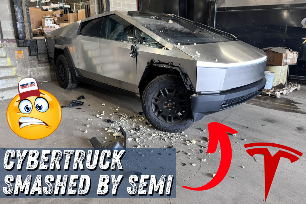 Semi Trucker Smashes New Cybertruck