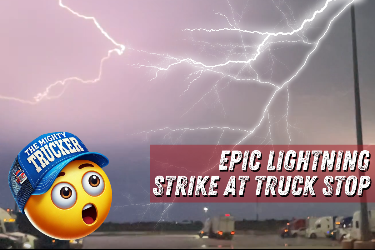 WATCH: Epic Lightning Strike at Truck Stop