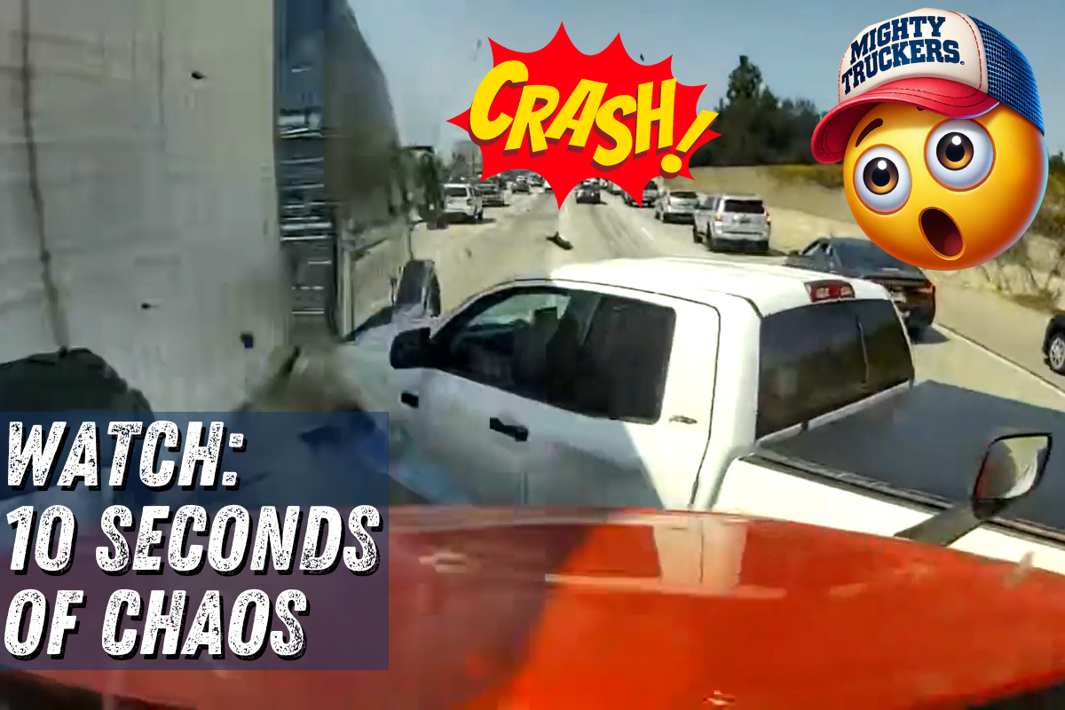 WATCH: Dramatic Multi-Truck Collision in California