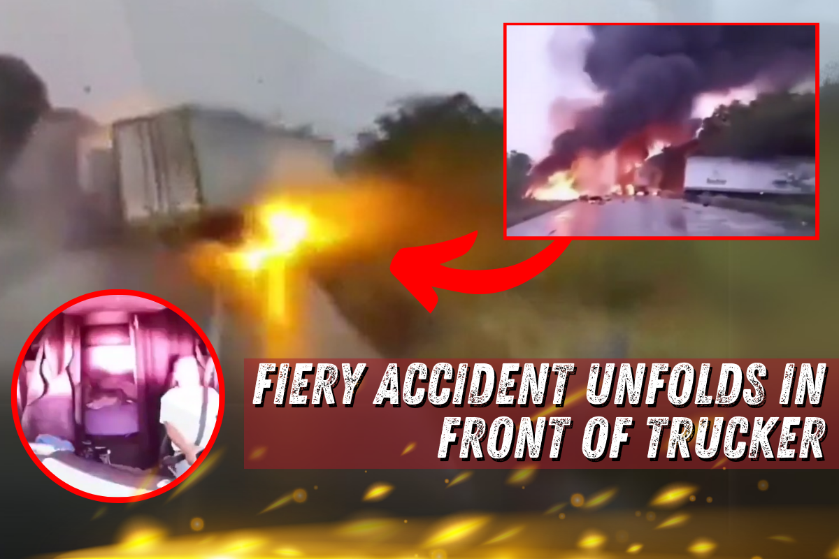 Trucker’s Dashcam Captures Fiery Explosion on Mexican Highway