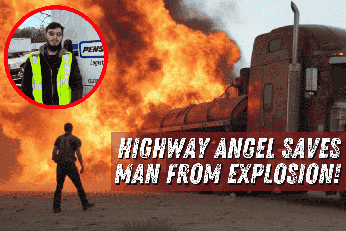 Trucker Saves Driver from Fiery Wreck