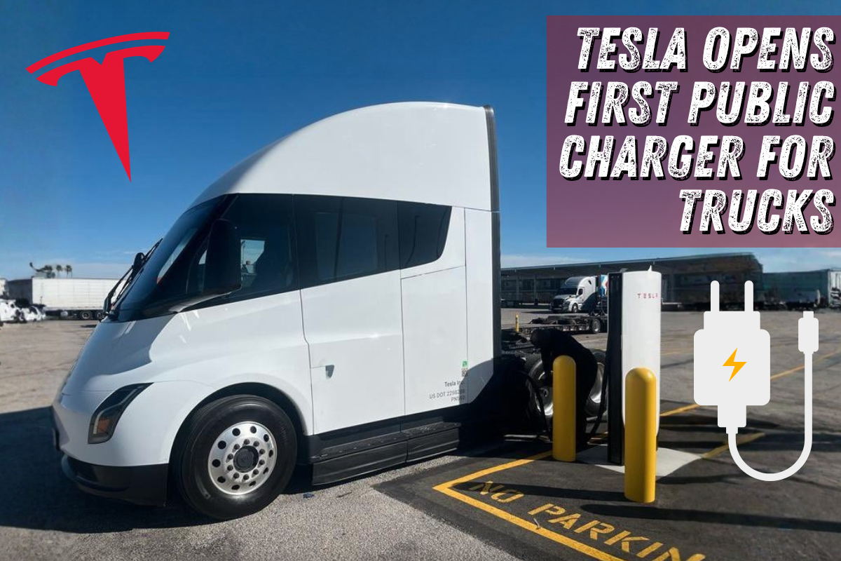 Tesla Opens First Public Megacharger for Electric Semis