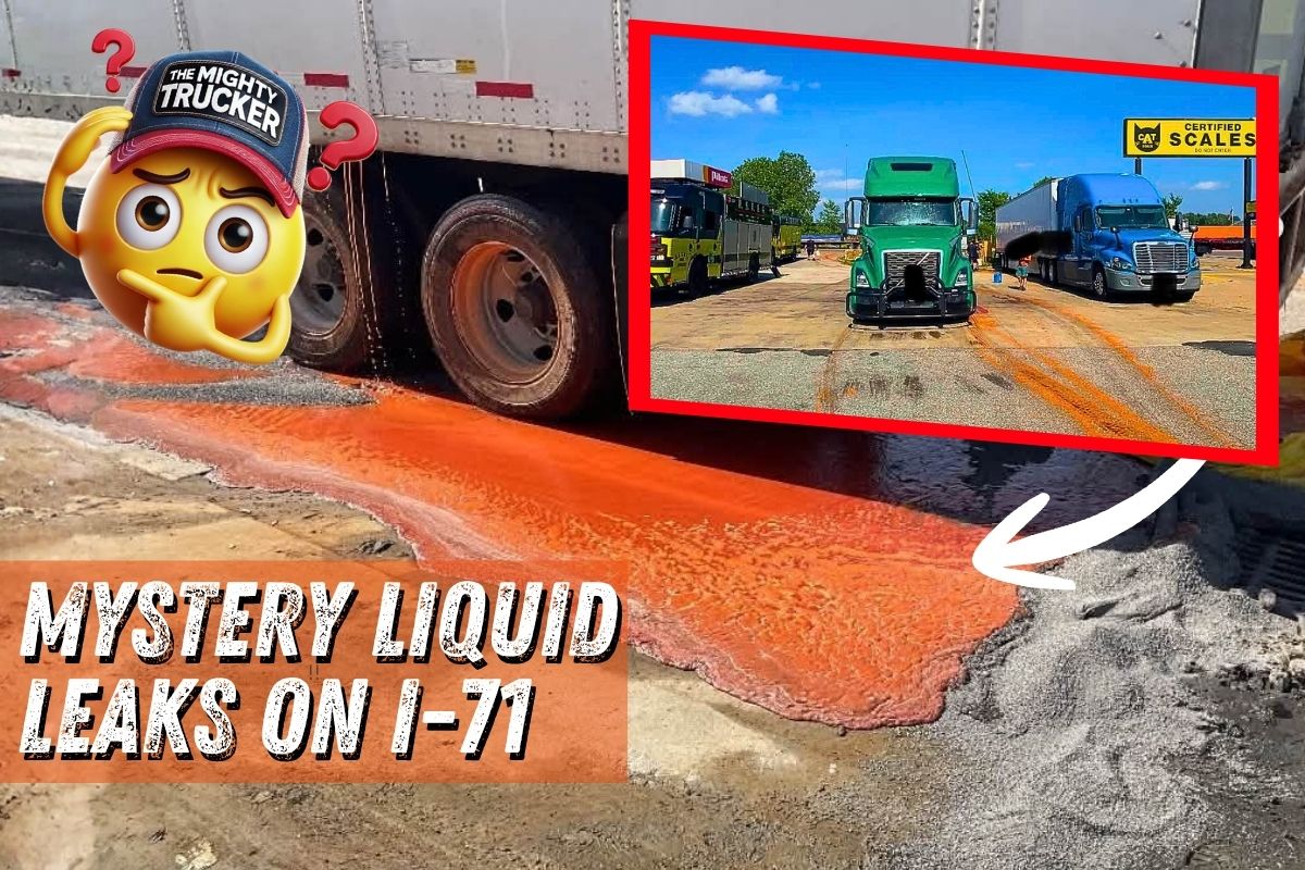 Orange Mystery Liquid Leaks on Highway