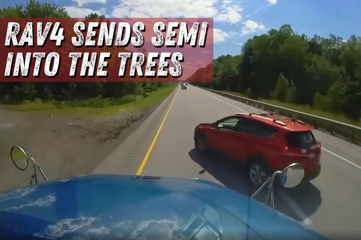 Watch: RAV4 Sends Semi Into the Trees